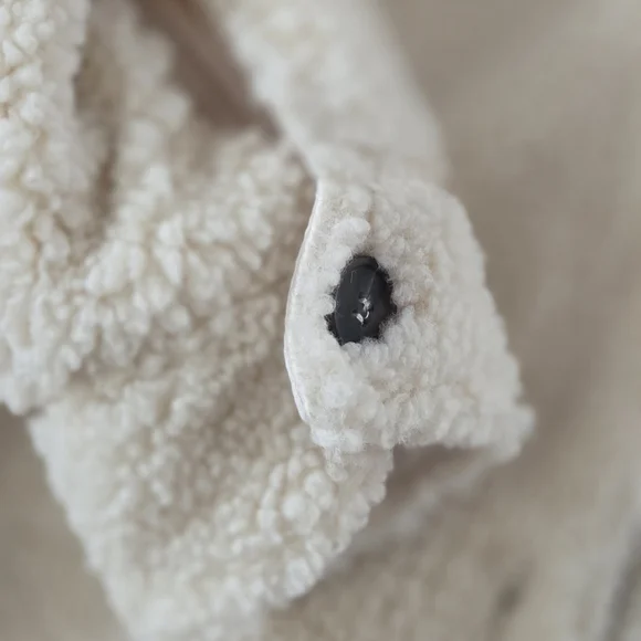 Altar'd State Cream Fleece Puffer Jacket - Picture 5 of 8